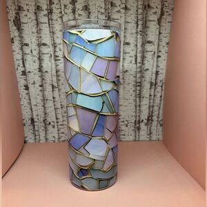 Purple mosaic sublimated tumbler 20oz 💜